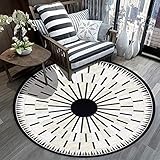 YZTC Runder Teppich, Einfacher Moderner Wohnzimmer Couchtisch Schlafzimmer Tepp