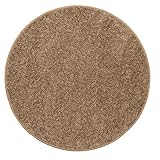 misento Shaggy Hochflor Teppich für Wohnzimmer Langflor, schadstoff geprüft 100 % Polypropylen, taupe rund 100
