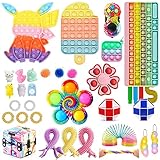 Fidget Toy Set, Fidget Pack Pop Bubble it Anti Stress Sensory Fidget Toy with Pop Anxiety Tubes Fidget Spielzeug Set für Kinder (Pop Fidget It-2)