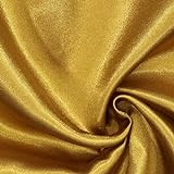 Fabulous Fabrics Satin gold, Uni, 148 cm breit – Satin zum Nähen von Kissen, Tischdecken und Bettwäsche – Meterware erhältlich ab 0,5