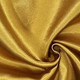 Fabulous Fabrics Satin gold, Uni, 148 cm breit – Satin zum Nähen von Kissen, Tischdecken und Bettwäsche – Meterware erhältlich ab 0,5