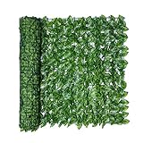 Künstliche Efeu Garten Sichtschutz, künstliche Hecken Zaun und Faux Ivy Vine Leaf Dekoration für Outdoor-Dekor, Garten, 0.5x1