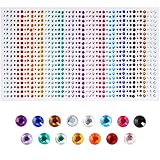 Faburo 900 Stück Deko Diamanten Hochzeit Streudeko,Flatback Strasssteine Runde Kristall Edelsteine Schmucksteine G