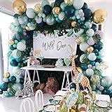 Jungle Safari Theme Party Supplies - 167 Stück Jungle Party Ballon Girlande Kit mit Palmblättern, bunte Luftballons für Jungen Mädchen Geburtstagsfeier, Babyparty Dekoration, Safari Party Dek