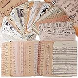 50 Stk 12x17cm Scrapbooking Papier Deko Vintage Bastelpapier Dekopapier Designpapier Scrapbook Zubehör für Tagebuch Notizbuch DIY Kunst und Handwerk (Stil 1)