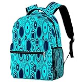 Blau-goldener Papageien-Rucksack für die Schule oder den Alltag, muster 4, Einheitsgröße, Daypack