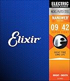 Elixir® Saiten E-Gitarrensaiten mit NANOWEB®Beschichtung, Super Light (.009-.042)