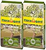 Floragard Bonsaierde 2x5L - Spezialerde für anspruchsvolle Bonsais - mit Tongranulat, Vital-Ton und dem Naturdünger G