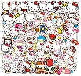 Huayao 100St. Hello Kitty Cute Schöne Aufkleber für Wasserflasche Laptop Gitarre Auto Motorrad Skateboard Gepäck Vinyl wasserdichte Graffiti Patches JKT