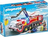 PLAYMOBIL City Action 5337 Flughafenlöschfahrzeug mit Licht und Sound, Ab 4 J