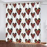Verdunkelungsgardinen Für Schlafzimmer Wohnzimmer - 2 Panel (Ich Liebe Dich) Buchstaben Gedruckte Vorhänge Für Das Wohnzimmer, Neu Verheiratete Thematische Verdunkelungsvorhang-Panels Privacy