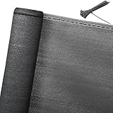 WOLTU Zaunblende 1x6m, 150 g/m² HDPE Tennisblende Schattiernetz Sichtschutz Windschutz Staubschutz Sonnenschutz Gewebe Netz mit Kabelb
