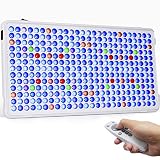 Relassy Aquarium LED Beleuchtung, Dimmbare Aquarium Lampe mit Fernbedienung, Aquarien LED Licht mit 338 LEDs, Korallenriff Licht für Salzwasser, Fische Korallen Riffe Frisches Wasser mit T