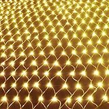 UISEBRT LED Lichternetz Lichterkette 3 x 2m Warmweiß Innen und Außen Dekoration für Weihnachten Hochzeit Party, mit 8 Leuchtmodi (3 x 2m, Warmweiß)