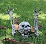 MiXXAR Halloween Dekoration Realistisch Aussehende Skelett Halloween Grausigkeit Begraben Lebend Skelett Schädel Garten Hof Rasen Dekos Schädel Totenkopf Für Garten Yard Dekoration Friedhofsdek