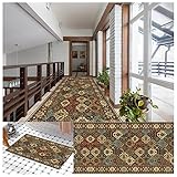 Teppich Läufer Flur Küche 40x150cm rutschfest Waschbar Kücheläufer Teppichläufer Geometrisches Marokkanischen Modernen Teppich-Läufer Polyester Verblassen Nicht Meterw