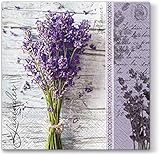 20 Servietten Frischer Lavendelstrauß/Lavendel/Blumen 33x33