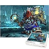 Zwerg Krieger Puzzles 1000 Stück Puzzles für Erwachsene World of Warcraft Puzzlespielzeug Kunstwerk Dekoration Malerei Einzigartiges Geschenk-(38x26cm)