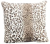 Nielsen Kissenbezug Lana Leopard, 50x50 cm, Natural (braun/beige), extra flauschig und weich, Kuschelkissen, Dekokissen, Fellkissen, modernes Zierkissen, Sofakissen, dekorativ und eleg