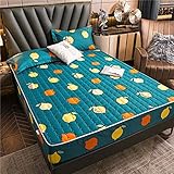 Nuoxuan Anschmiegsam Laken,Polyester Gesteppte rutschfeste Platten, Wohnung Schlafzimmer MäNner Und FrauenbettwäSche-GrüN_90 * 200 cm + 30
