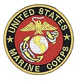 US Marine Corps Aufnäher USMC 7,6 cm rund Militär Tierarzt USA Aufnäher Aufbügler gestickte Applikation Logo Emb