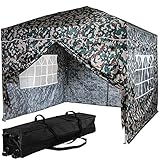 INSTENT® Basic 3x3m Pavillon, WASSERDICHT (SGS geprüft) + UV-Schutz 50+ (TÜV Rheinland geprüft), inkl. Zubehör, Auswahl: Seitenteile + Farbe Weiß Champagner Blau Grün Rot Anthrazit Tarn Camouflag