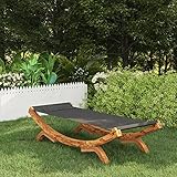 Festnight Hängematte Sonnenliege Holz Gartenliege Schwebeliege 2 Personen Liegeinsel Outdoor Terrassenliege Saunaliege Holz 100x188,5x44 cm Fichte M