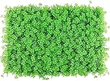 YZJL Künstliche Hecke Panel Gefälschte Pflanze Wand Hintergrund Garten Hinterhof Landschaftsbau Grün Efeu Zaun Bildschirm Gras Dekorativ 40x60cm Gartensichtschutz(Color:Clover)