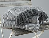 EHC Herringbone Large Throws aus 100% Baumwolle für Sofabettdecken, 150 x 200 cm - G