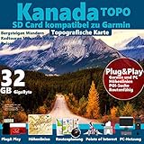 KANADA Karte Outdoor Topo 32GB microSD passend zu GARMIN Navi, PC und MAC ★