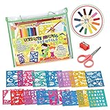 StenzTime Ultimatives Schablonen-Set | Großes 70-teiliges Schablonen Zeichen-Kit und über 260 Formen | Ideales Spielzeug mit pädagogischem Mehrwert zur Förderung