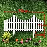 XIANGE100-SHOP 5. STCK Kunststoff Gartenzaun Leicht Bauen Weiß European Style Insert Bodenbeschaffenheit Kunststoff Zäune for Garten Countryyard Decor Zaun Set (Color : 70CM)