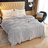Gao Tuo doppelseitige Bequeme Decken, super Dicke und warme Sofadecken, Wolldecken, Mikrofaserdecken - pflegeleicht, Schlafsofa Wohnzimmerstuhl Schlafzimmer (grau, 120x200cm)