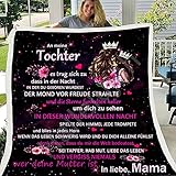 Kuscheldecke Personalisierte, An Meine Tochter Brief Decke, flauschig und plüsch Fleecedecke als Sofadecke Couchdecke Wohndecke,weiche& warme Sofaüberwurf Decke Wohndecken Kuscheldeck