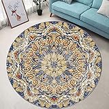 Teppich Rund Wohnzimmer, böhmische Mandala Bedruckte Muster Vintage Teppiche, Perfect Teppiche fürs Wohnzimmer, Flur, Schlafzimmer, Kinderzimmer, Baby