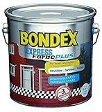 Bondex Express Farbe Plus Farbton Moosgrün 568 / seidenglänzend /2,25 Liter/Wetterschutzfarbe/Dauerschutzfarb