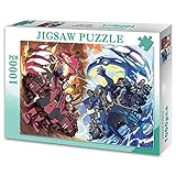 Team Aqua Vs Team Magma Puzzle 1000 Teile für Erwachsene Kinder Pokemon Puzzles Zuhause Lernspiele Geburtstagsgeschenk für Freunde Anime-Serie (70x50cm)