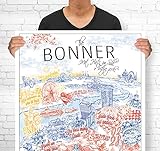 Lieferlokal Stadtposter Bonn in limitierter Auflage - 70x100 cm The Bonner Poster Unikat - Wandbild mit illustriertem Stadtmotiv - Kunstdruck Poster mit E