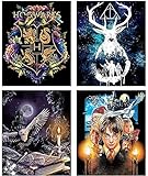 Diamond Painting,5D Diamant Painting Full 4 Pack Diamant Painting Bilder Voll Set,Diamond Painting Kinder Cartoon 4 Packung Home Wall Decor 30x40