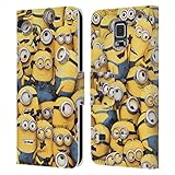 Head Case Designs Offizielle Despicable Me Muster Lustige Minions Leder Brieftaschen Handyhülle Hülle Huelle kompatibel mit Samsung Galaxy S5 / S5 N