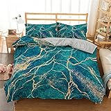 Csuper Marmormuster 3D High-Definition-Digitaldruck Bettbezug Polyester-Baumwoll-Material Mit Unsichtbarem Reißverschluss Bettbezug Home Hotel Schlafzimmer 3-Teiliges S
