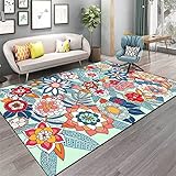 YYRAIN Land Pastoralen Stil Morandi Weicher Floraler Rechteckiger Teppich Nach Hause Wohnzimmer Schlafzimmer Große Matte Hochzeitsfotografie Festliche Matte Bankettdekoration Teppich 160x230