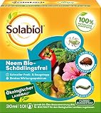 Solabiol Neem Bio-Schädlingsfrei, biologische Schädlingsbekämpfung an Zierpflanzen, Kräutern, Kartoffeln und Gemüse, (auch zur Blattlausbekämpfung geeignet), 30