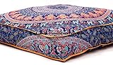 Handcraft-Palace indisches Mandala-Bodenkissen, quadratisch, Ottomanen-Pouf, Tagesbett, Übergröße, Baumwolle, Sitzkissen, Sitzkissen, Sitzkissen, Poufs, Hunde-/Haustierbett, verk