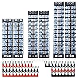 FIXITOK Schraubklemmenleiste, 6 Stück Zweireihige 8/10/12 Position Schraubklemmenleiste 600V 25A Mit Abdeckung + 6 Stück Terminal Block Strip Barrier Rot/Schw
