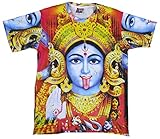 TICILA Herren T-Shirt Gelb Kali Ma Hindu Göttin Religion Vintage Tattoo Art XL 56/58