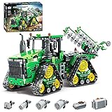 Fawn Raupentraktor Technik Ferngesteuert Modell, Winner 7119 Bausteine, 1706 Teile, 2.4Ghz RC Traktor Modell Bauset, Kompatibel mit Lego Technik