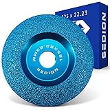 SEDION ® Diamantschleifscheibe Gewölbt 125 mm x 22,23 - Für Granit, Marmor, Stein, Fliesen - Diamantscheibe - Industrie Diamanten beschichtet - Sedion Premium Qualität - Diamantschleiftopf Ø 125