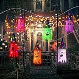 Neusky Halloween Fasching/ Kaneval Weihnachten Cosplay Klassischer Hexenhut Kopfbedeckungen mit 10 LED als Halloween Deko für Innen und Außen (Hexenmeister 6-teilig)