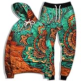 SSBZYES Herren Sweatshirt Anzug Herren Plus Size Sweatshirt Plus Size Jogginghose Farbdruck Hoodie Lose Kapuzenpullover Sportsw